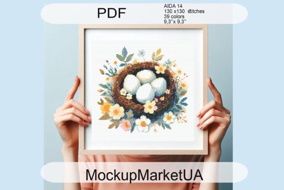 Charming Easter Nest Cross Stitch Patterns PDF
