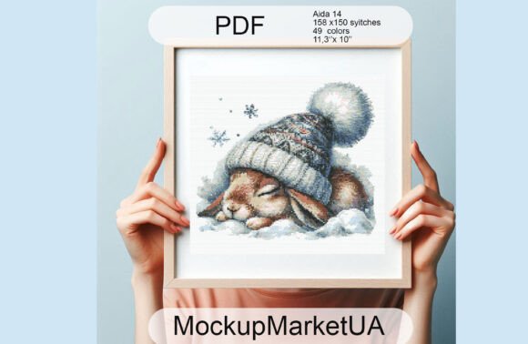 Charming Winter Cross Stitch Patterns PDF Rabbit