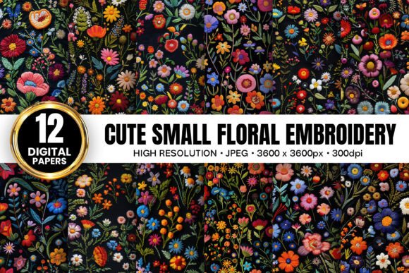 Cute Small Flowers Embroidery for Charming Gifts