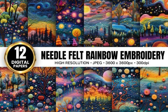 Explore Needle Felt Rainbow Embroidery Patterns