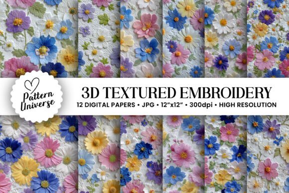 Exploring 3D Texture Embroidery for Holidays