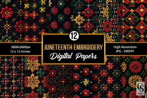 Red Green Yellow Embroidery for Boutique Apparel