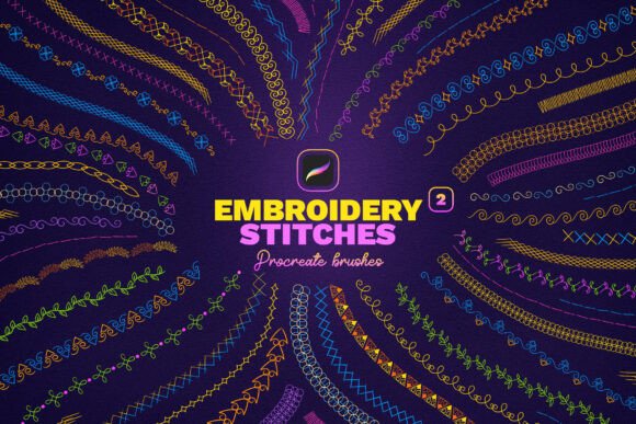 Review: Embroidery Stitches Procreate Brushes 2