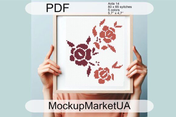 Rose Cross Stitch Patterns PDF for Etsy