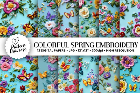 Spring Floral Embroidery for Seasonal Gifts